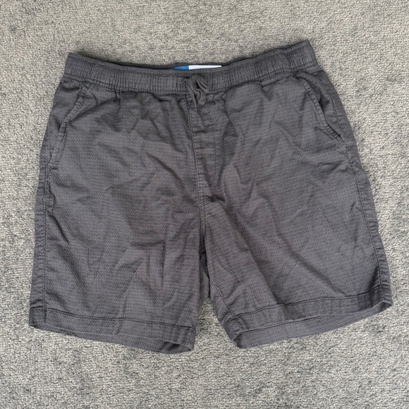 Old Navy Other - Old Navy Mens Jogger Shorts Charcoal Gray Textured Cotton Size Medium 7in Inseam